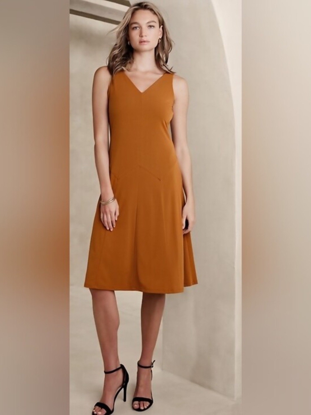 Banana Republic Factory Fit & Flare Midi Dress XL